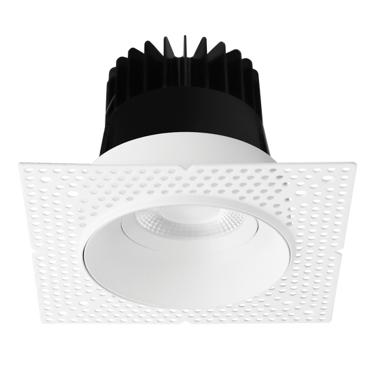 4 Inch Regressed Push N'Lock Gimbal HO Trimless LED Downlight | 2,000Lm | 120/277V | CCT Selectable | Chatam Collection | Luxrite LR25434