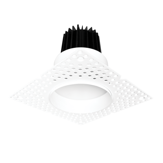 3 Inch Regressed Push N'Lock Trimless LED Downlight | 950Lm | 120/277V | CCT Selectable | Chatam Collection | Luxrite LR25436