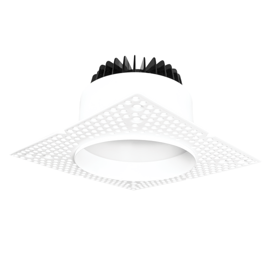 4 Inch Regressed Push N'Lock HO Trimless LED Downlight | 1,950Lm | 120/277V | CCT Selectable | Chatam Collection | Luxrite LR25438