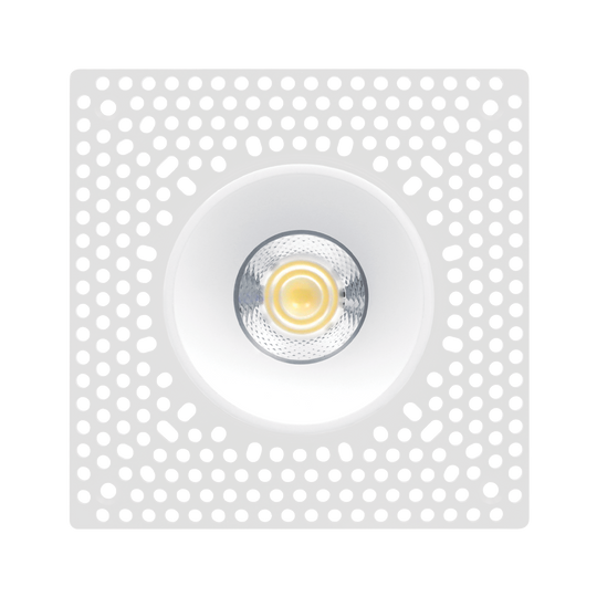 Flush-mount-mud-in-square-white-trimless-3-inch-spotlight-with-universal-voltage