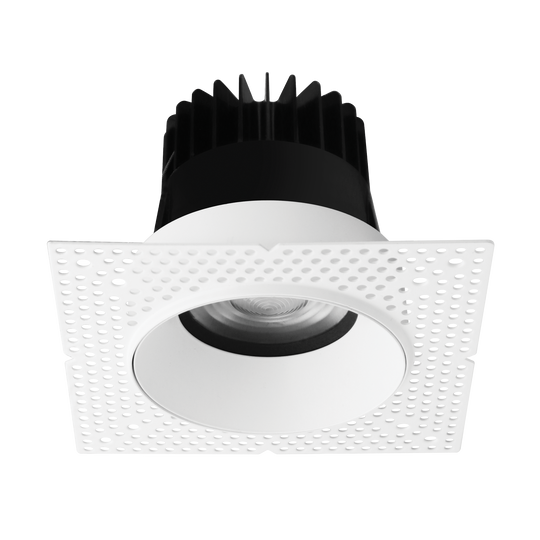 4 Inch Regressed Push N'Lock Zoomable Trimless LED Downlight | 2,100Lm | 120/277V | CCT Selectable | Chatam Collection | Luxrite LR25463