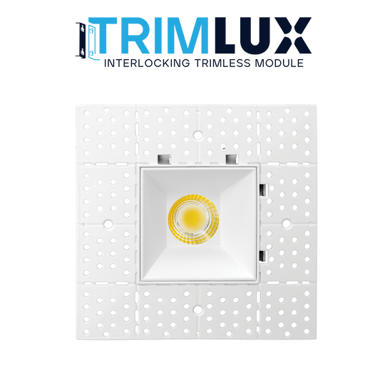 1 Inch Interlocking Trimless Module LED Downlight | 500Lm | 120V | CCT Selectable | Trimlux Collection | Luxrite LR25470