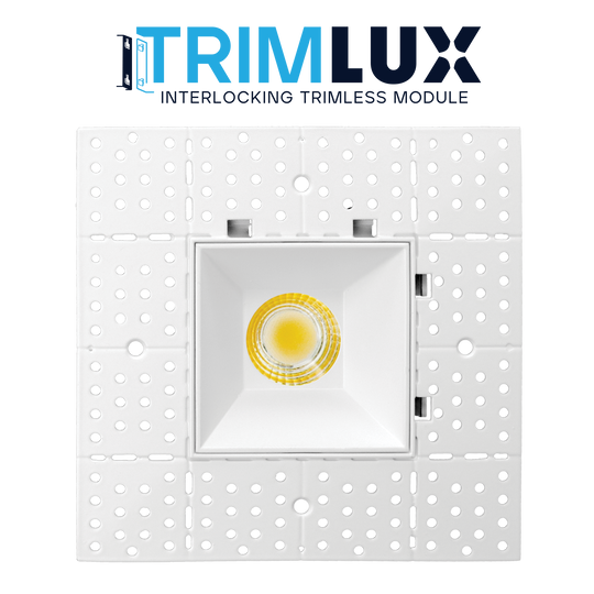 2 Inch Interlocking Trimless Module LED Downlight | 600Lm | 120V | CCT Selectable | Trimlux Collection | Luxrite LR25475