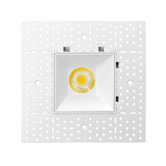 Micro-aperture-two-inch-square-mud-in-recessed-downlight-fixture-white