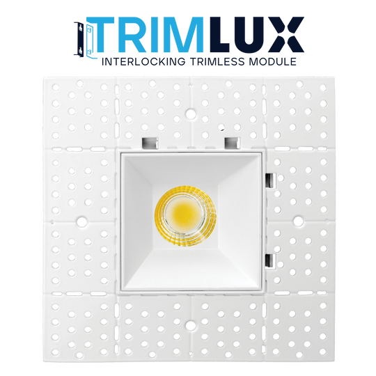 4 Inch Interlocking Trimless Module LED Downlight | 1K Lm | 120V | CCT Selectable | Trimlux Collection | Luxrite LR25490