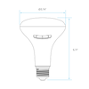 BR30 10W LED bulb with frosted finish, E26 base, 5 CCT selectable color temperatures, and 110-degree beam angle.