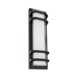 LR40315 16-inch black double ring designer LED wall sconce with CCT selectable lighting