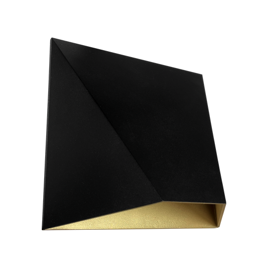 6 Inch Designer Wall Sconces Fixture | 9W | 900LM | 3-CCT Selectable | 120V | Black/Gold