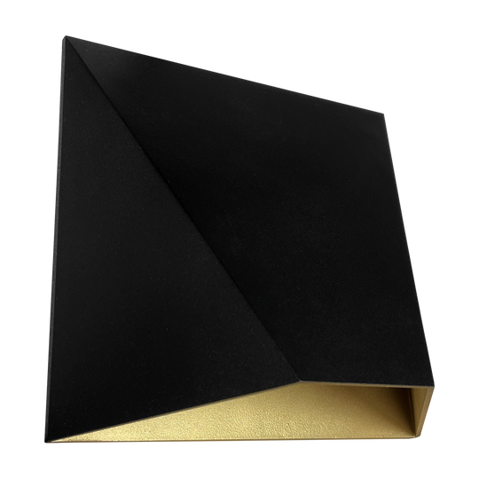 8 Inch Designer Wall Sconces Fixture | 12W | 1.200LM | 3-CCT Selectable | 120V | Black/Gold