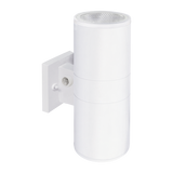 12-inch white up-down outdoor cylinder LED light with CCT and wattage selectable features, model LR40331.