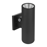 10-inch black up-down outdoor cylinder LED light with selectable wattage and color temperature (LR40336).