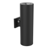 18-inch black up-down high output outdoor cylinder LED light with selectable wattage and color temperature (LR40339).