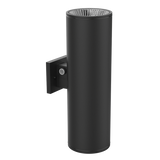 18-inch black up-down high output outdoor cylinder LED light with selectable wattage and color temperature (LR40339).
