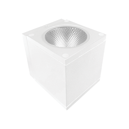 3-inch up-down LED wall sconce cube in black (LR40343) and white (LR40348) with CCT selectable lighting