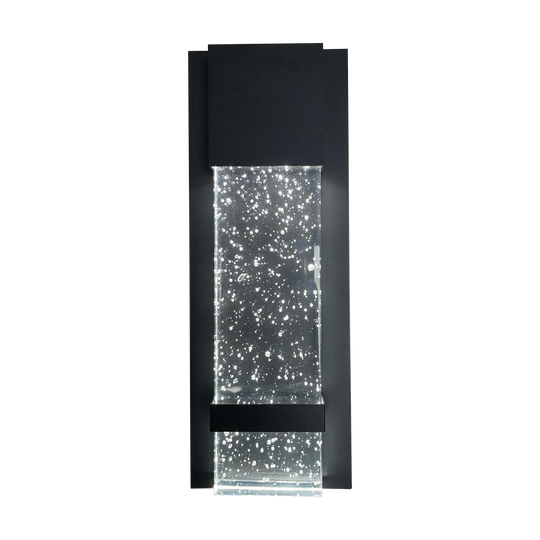 LR40390 14-inch black bubble glass designer LED wall sconce with CCT selectable lighting