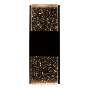 LR40392 17-inch black bubble glass up + downlight designer LED wall sconce with CCT selectable lighting - Available at Electrical Marketplace