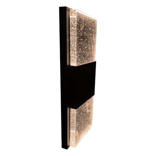 LR40392 17-inch black bubble glass up + downlight designer LED wall sconce with CCT selectable lighting