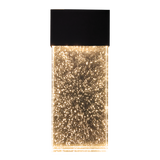 LR40393 14-inch black bubble glass vertical designer LED wall sconce with CCT selectable lighting