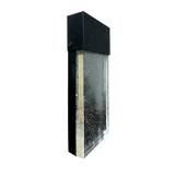 LR40393 14-inch black bubble glass vertical designer LED wall sconce with CCT selectable lighting