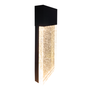 LR40393 14-inch black bubble glass vertical designer LED wall sconce with CCT selectable lighting - Available at Electrical Marketplace