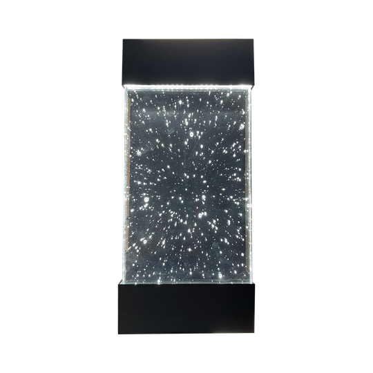 LR40395 12-inch black bubble glass up + downlight designer LED wall sconce with CCT selectable lighting