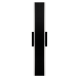 36-inch black indirect outdoor LED wall sconce with selectable color temperature