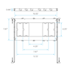 Galvanized-steel-rough-in-mounting-plate-with-three-square-knockout-sizes