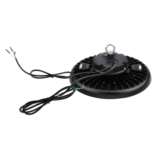 LEDUFO150 black UFO high bay fixture 3500K 4000K 5000K selectable CCT