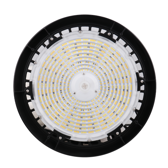 LEDUFO240 black UFO high bay fixture 3500K 4000K 5000K selectable CCT