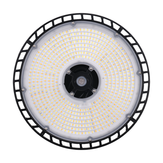 LEDUFO300 black UFO high bay fixture 4000K 5000K selectable CCT