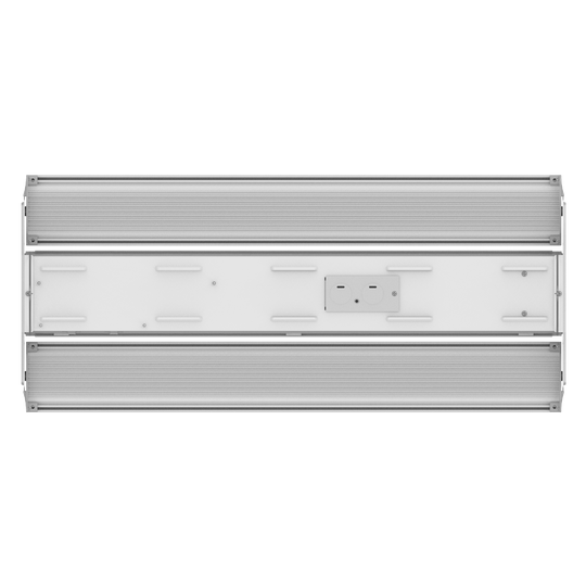 Commercial slim high bay LED fixture with 30000 lumens for warehouses
