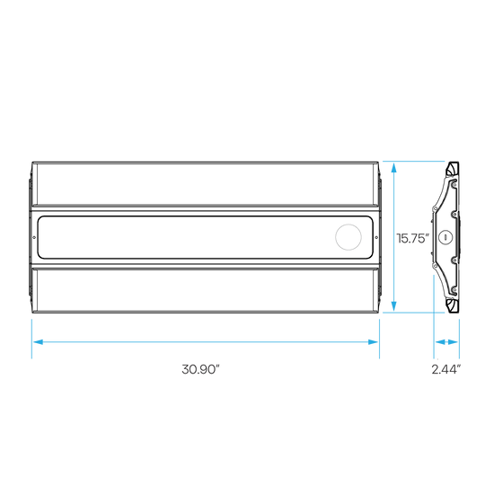 1x3 slim linear LED high bay fixture for warehouse and commercial lighting