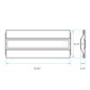 1x3 slim linear LED high bay fixture for warehouse and commercial lighting