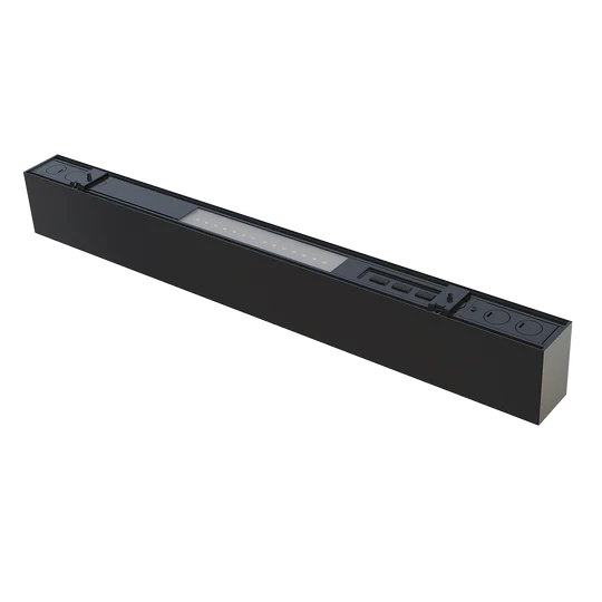 LR42606 2-foot architectural linkable linear LED fixture in black, up/down selectable