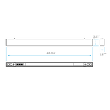 4FT LED Architectural Linear Light with 5.7Lm max output, selectable lumen and CCT settings, 120–277V