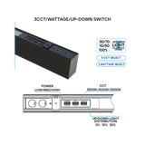 6' selectable CCT and wattage architectural LED linear fixture