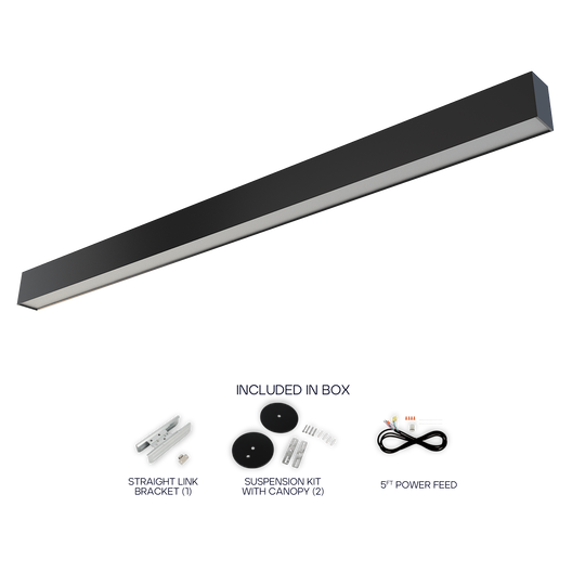 Up-down selectable 6' architectural LED linear fixture in black