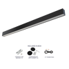 Up-down selectable 6' architectural LED linear fixture in black