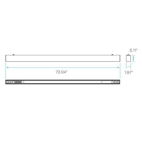 Commercial linkable linear LED light with up/down illumination