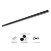 Commercial black 8-foot architectural LED linkable fixture
