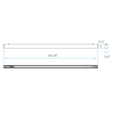 Up/down architectural LED linear fixture for commercial spaces