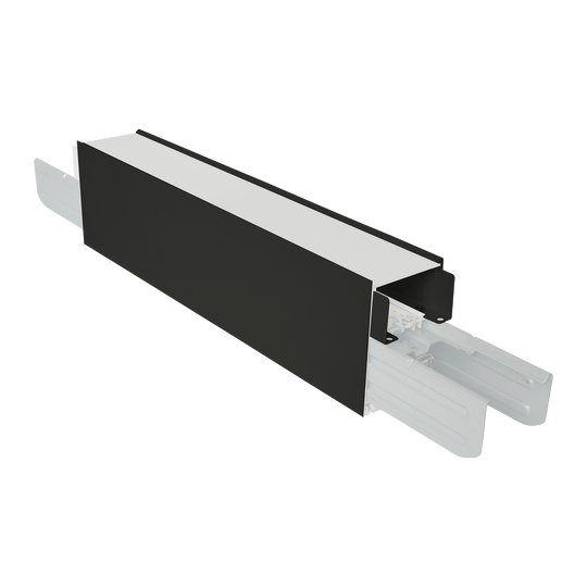 LR42618 black Architectural Linkable Linear 4-inch Connector for commercial linear lighting installations