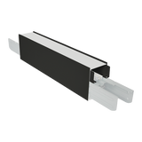 LR42618 black Architectural Linkable Linear 4-inch Connector for commercial linear lighting installations