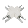 LR42620 Architectural Linkable Linear X-Connector in white finish for cross-shaped linear lighting layouts