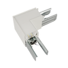 LR42622 Architectural Linkable Linear L-Connector in white for 90-degree linear lighting layouts