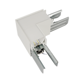 LR42622 Architectural Linkable Linear L-Connector in white for 90-degree linear lighting layouts