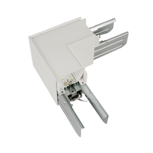 LR42622 Architectural Linkable Linear L-Connector in white for 90-degree linear lighting layouts - Available at Electrical Marketplace