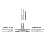 LR42625 black Architectural Linkable Linear T-Connector for commercial multi-directional lighting layouts