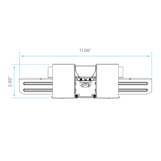 LR42625 black Architectural Linkable Linear T-Connector for commercial multi-directional lighting layouts