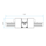 LR42625 black Architectural Linkable Linear T-Connector for commercial multi-directional lighting layouts